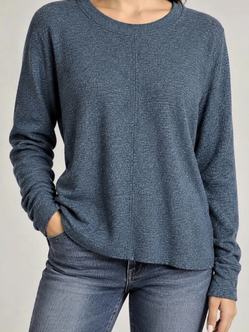Time and Tru Dolman Long Sleeve Top in Blue Women's XL